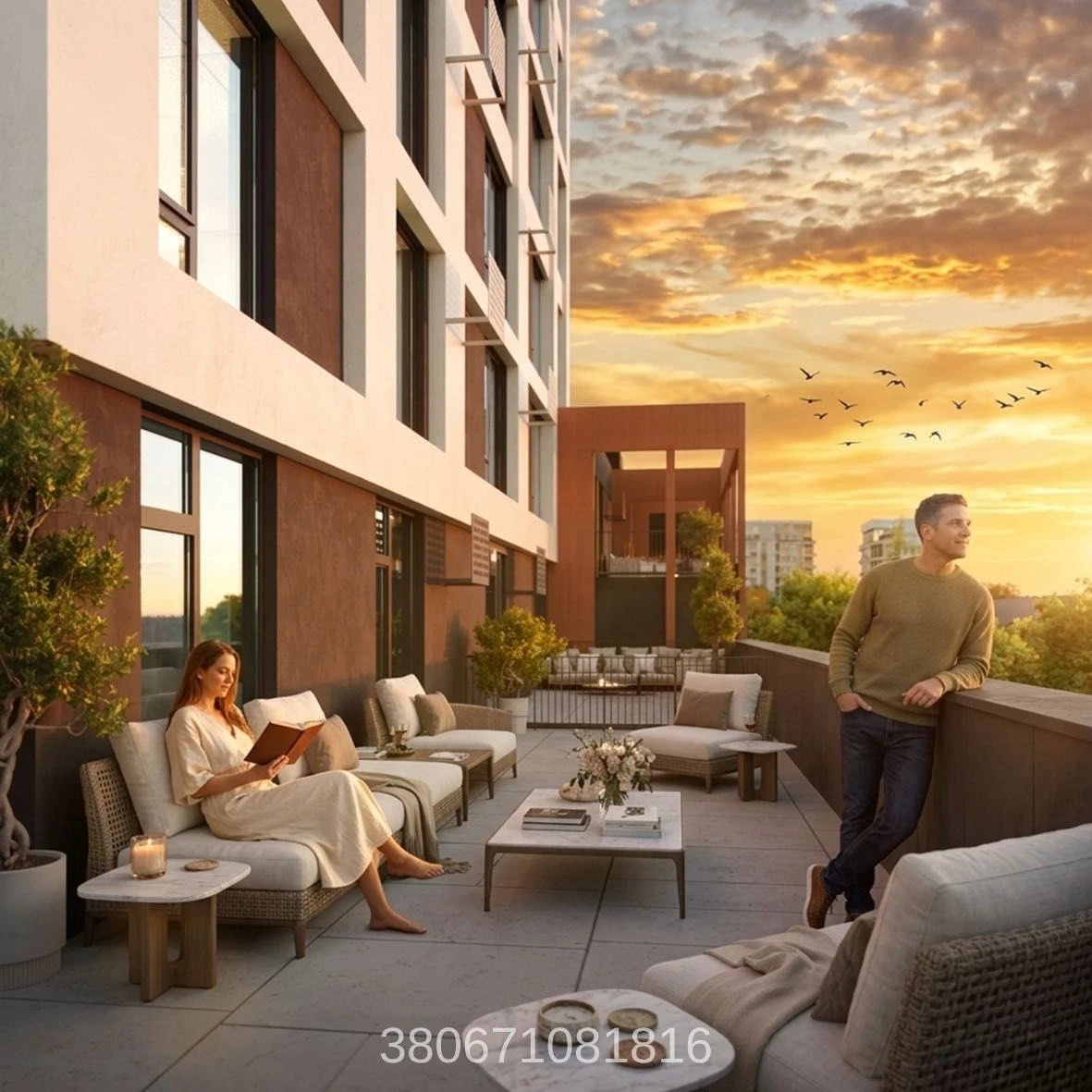 2-room apartment with a terrace | PLUS Residence | Stryska Street |