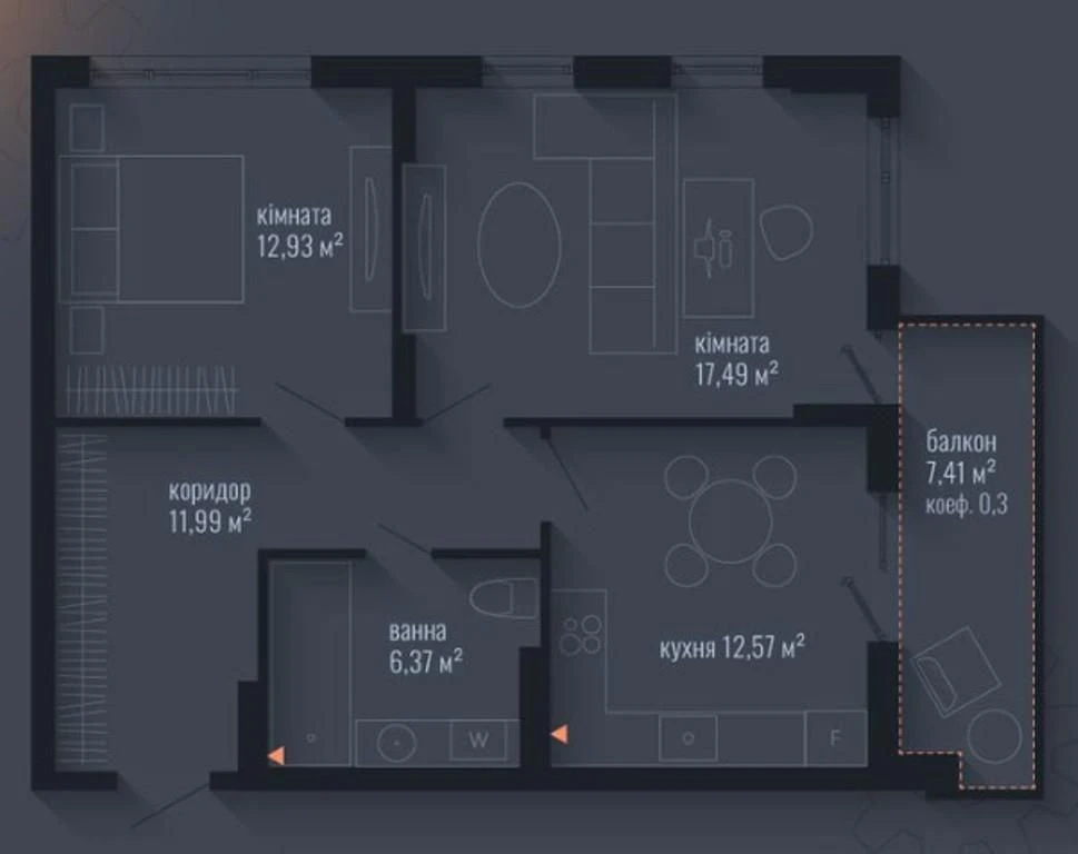 Two-bedroom apartment in Brooklyn, Installment plan