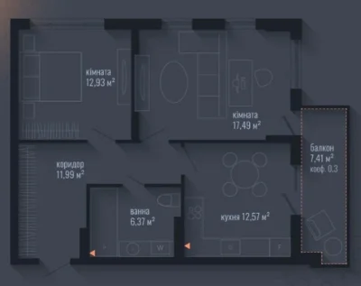 Two-bedroom apartment in Brooklyn, Installment plan