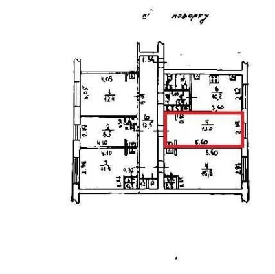 Room for sale in a communal apartment in the city center, Se