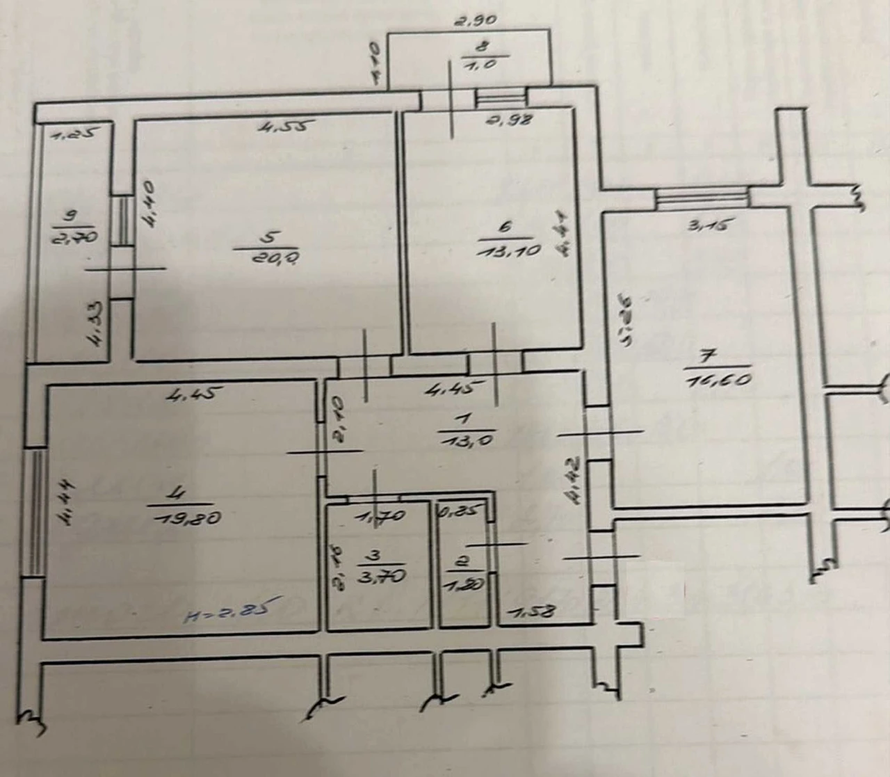 3-bedroom apartment 92 m², Kompotny district, Uzhgorod