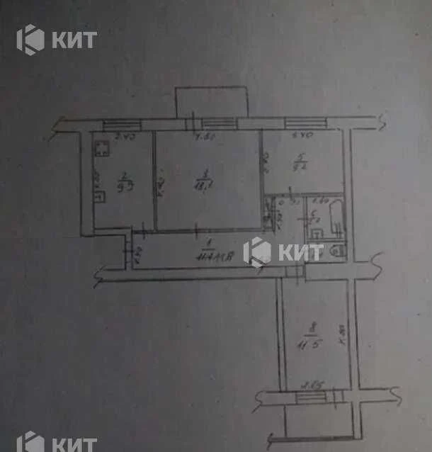 3 rooms, 65m2, Saltivka (Saltivka 604 mrn, TRK Ukraine, Barabash city