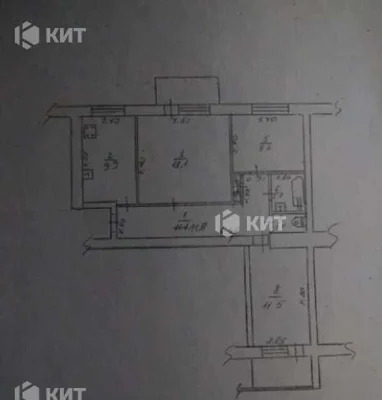 3 rooms, 65m2, Saltivka (Saltivka 604 mrn, TRK Ukraine, Barabash city
