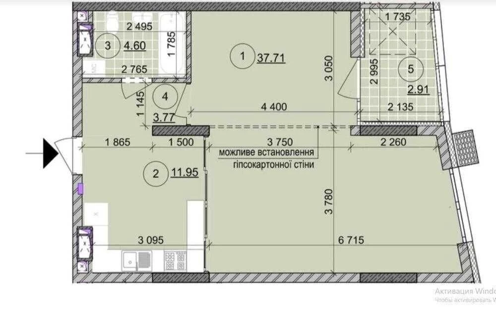 Стильная квартира 65 м² в аренду в ЖК «Русановская Гавань»