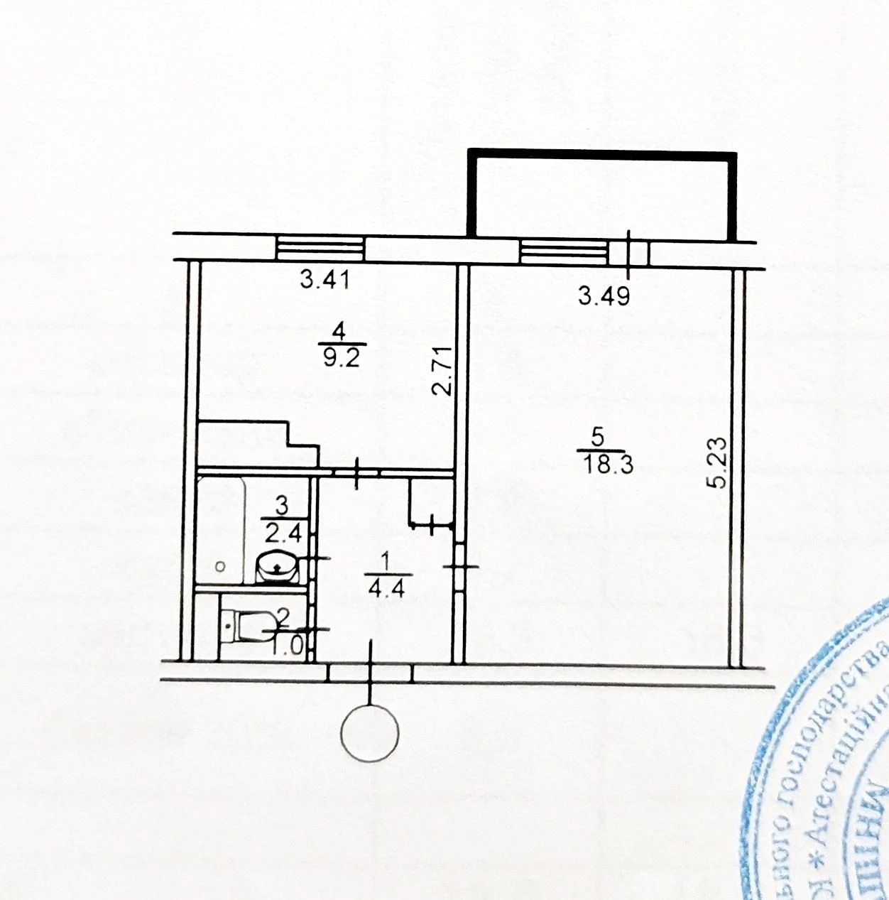 No commission. Sale of a 1-bedroom apartment in Podilsky district