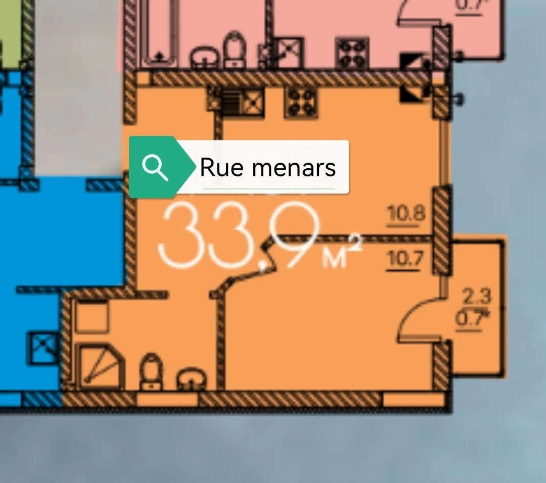 For Sale: 1-Bedroom Apartment 33.9 m² in a Club House on Rue Menar