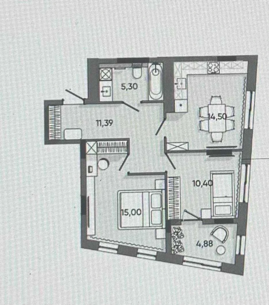 Sale of a 2-room apartment WITHOUT COMMISSION in the Orlan Residences residential complex