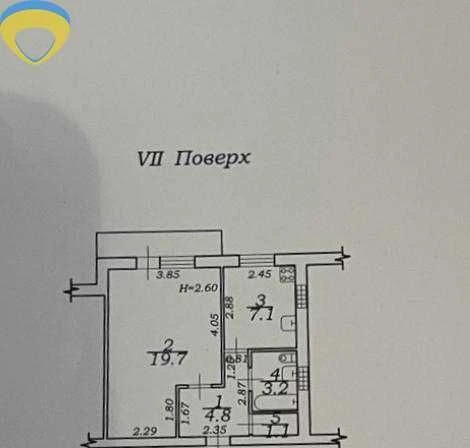 1-я квартира 38 кв.м.,  на Таирова, в кирпичном доме