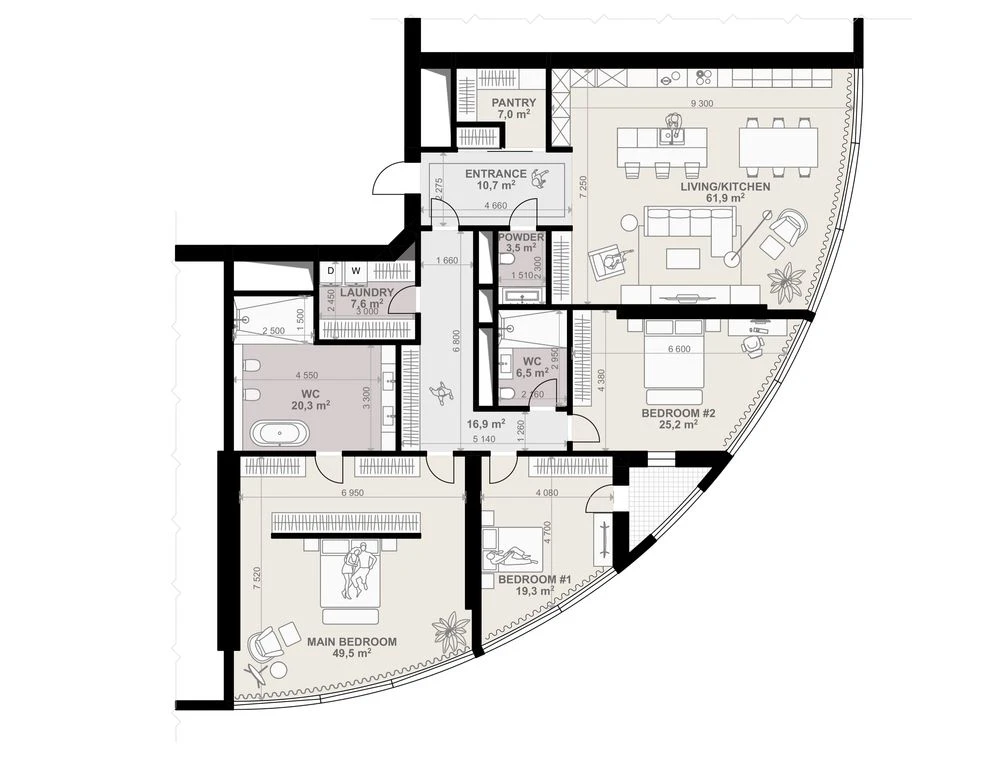 Sale of Unique Apartments on the 40th Floor of the Carnegie Tower Residence