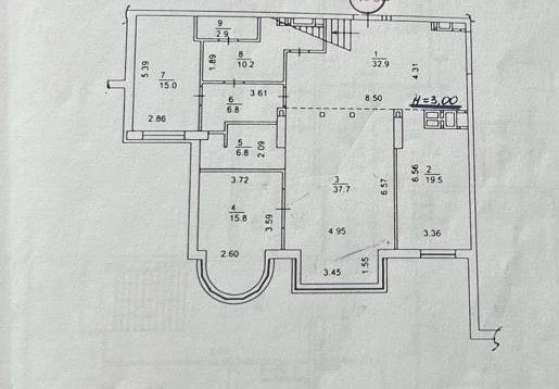 8-room apartment for sale at 18a Instytutska Street in the residential complex "Lypska Vezha"