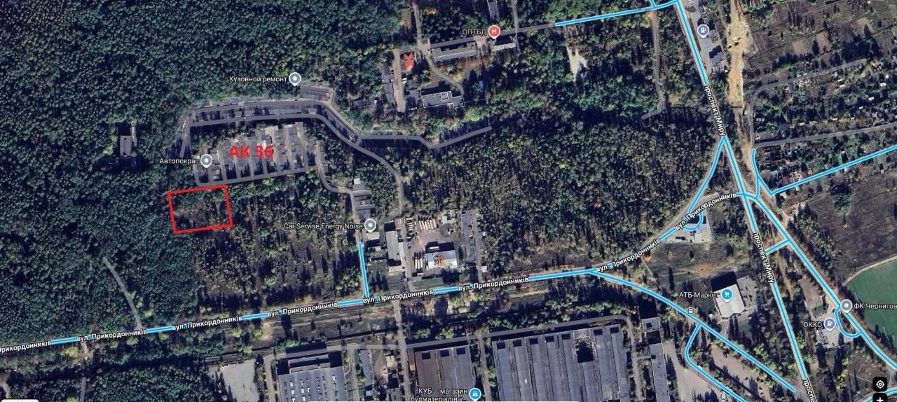 Земельна ділянка в АК 36 м. Чернігівський район ЗАЗ