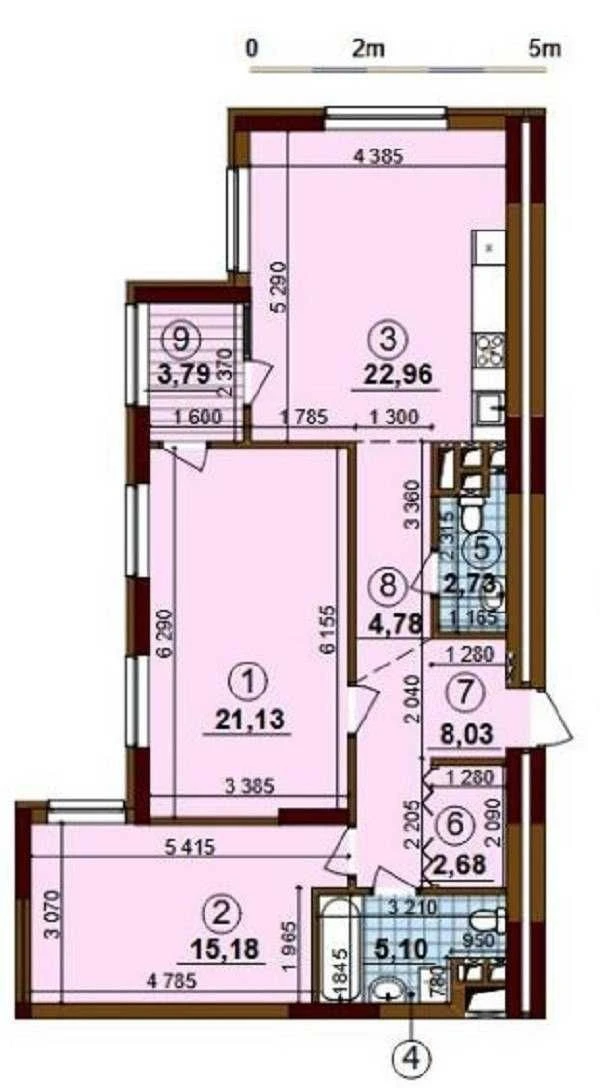 Sale of a 2-bedroom apartment in the Warsaw Plus residential complex, address: 40 Vyhovsky Street