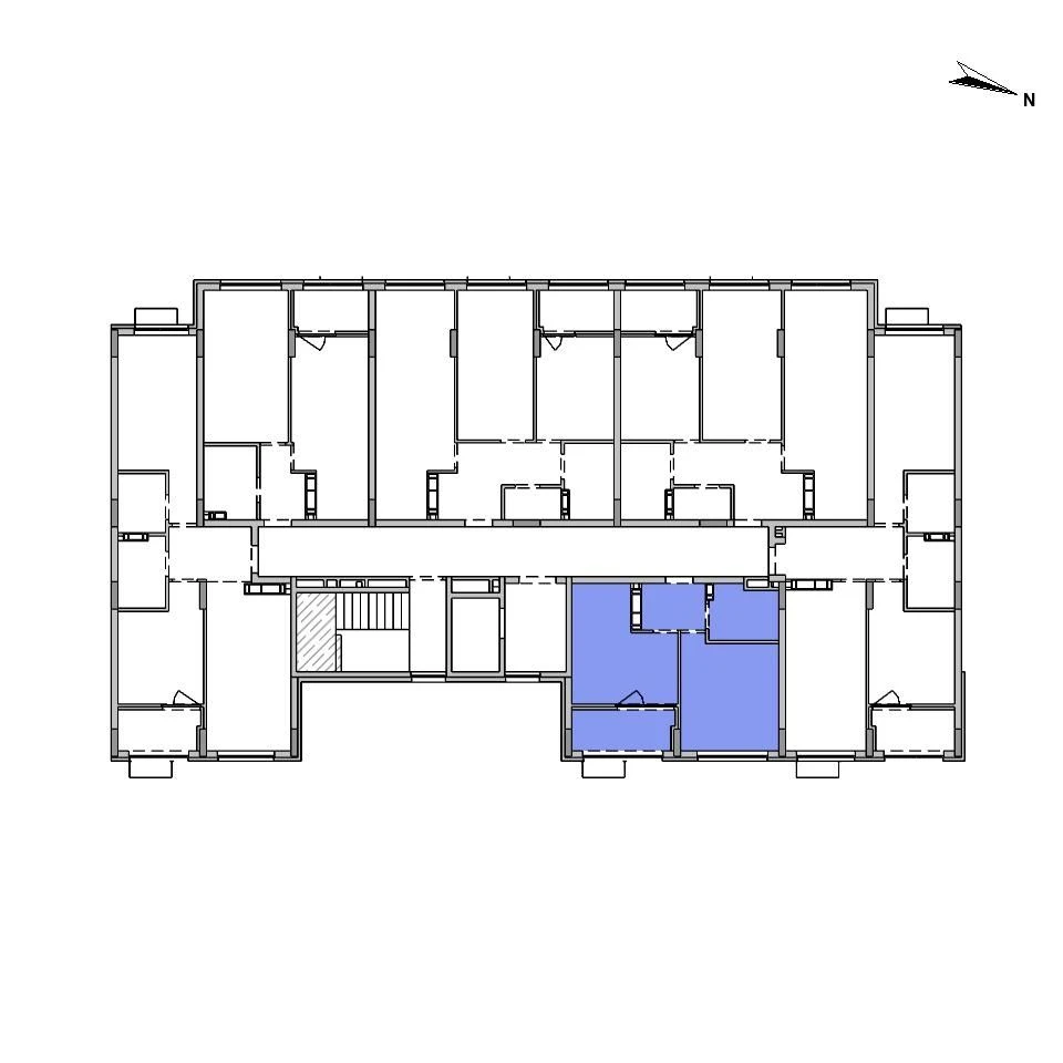 1-кімнатна квартира 43,14 м² | ЖК Sister, 1 черга | 5 поверх