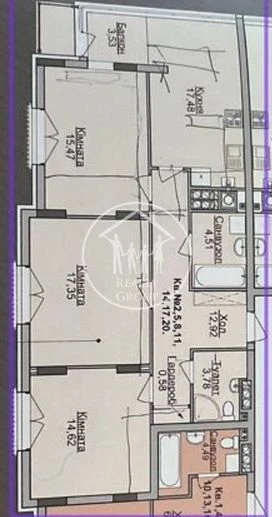 3-кімнатна квартира в новобудові класу "Бізнес", 90 м2