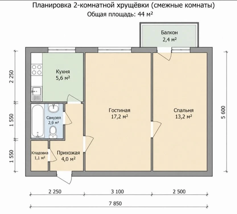For Sale! 2 room apartment on Fontan. shev-03