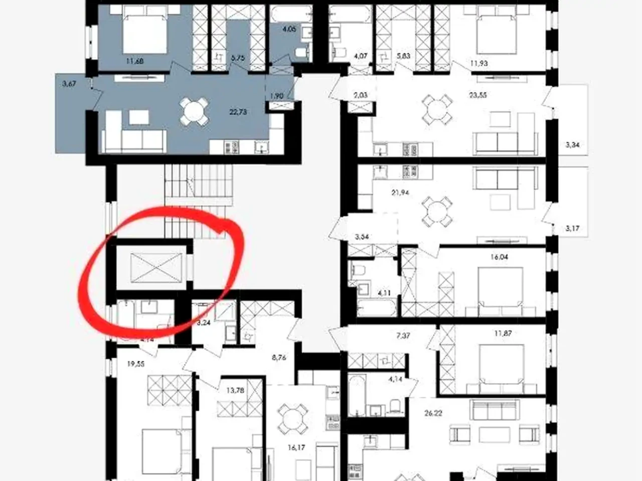 Sale of a 1-bedroom apartment 47.12 sq m, 2nd floor.