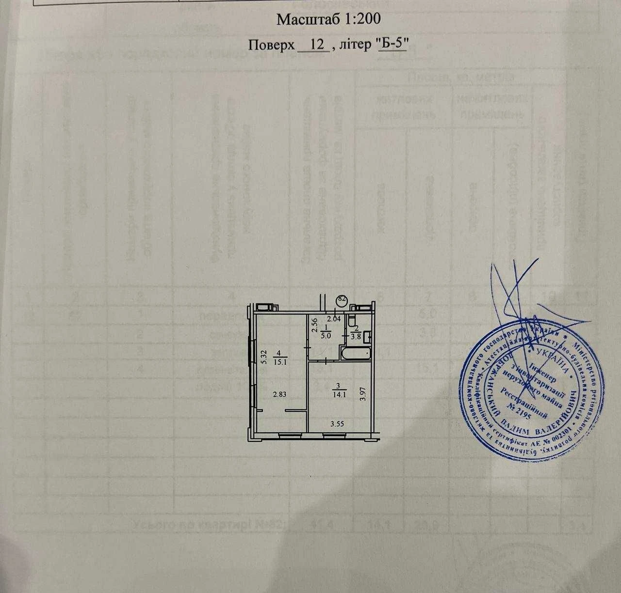 Продаж 1к  квартири 41, 4 м2 в ЖК Нова Англія, будинок Лінко