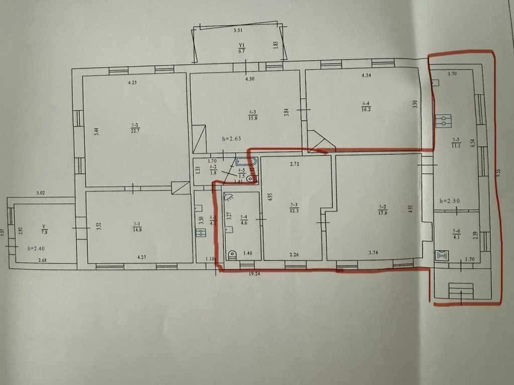 Продам частину будинку в центрі міста, 2 кімнати, 45 м²