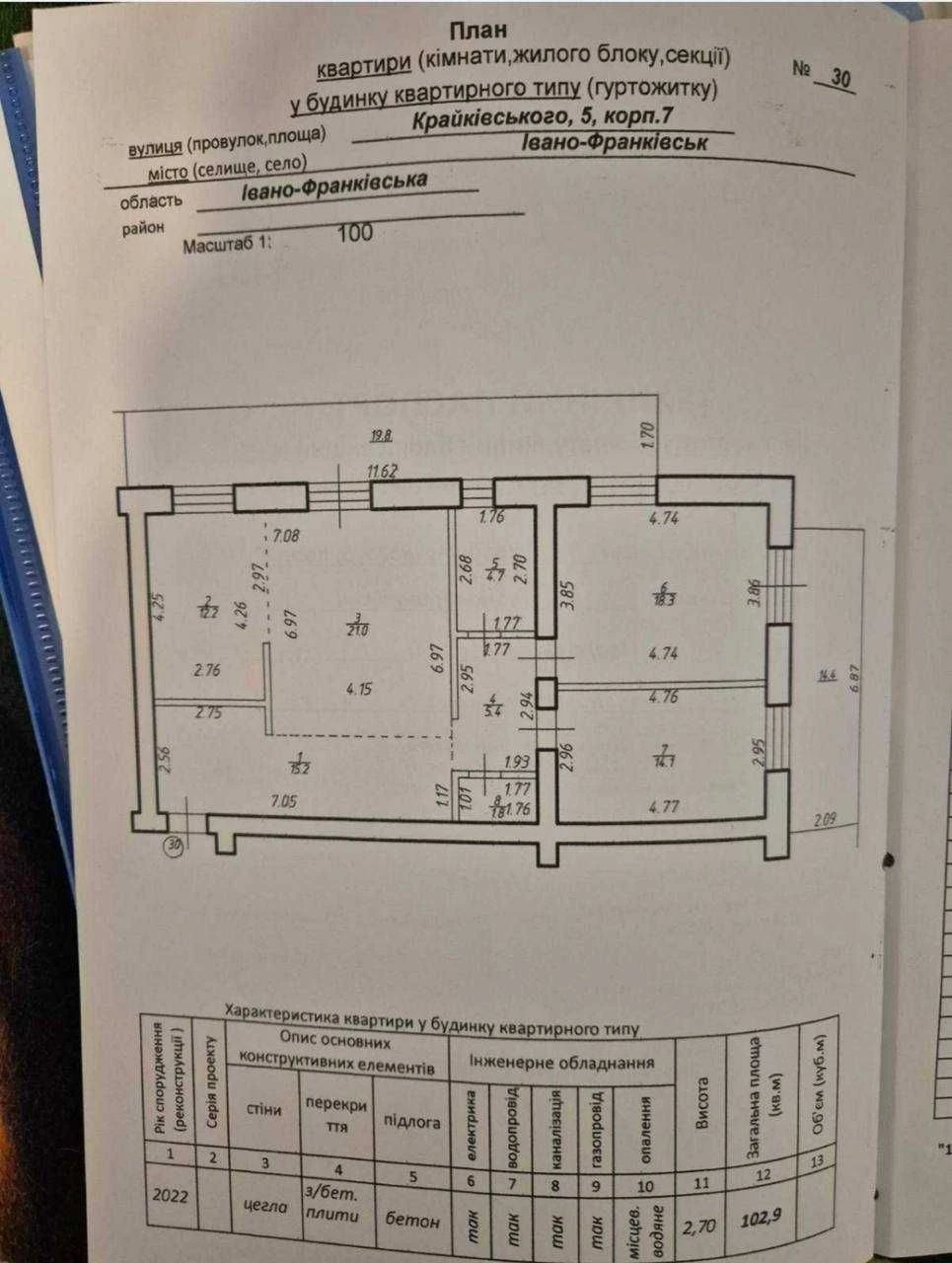 Сдаётся 3-комнатная квартира в ЖК "Клубне Містечко", 102.90 м²
