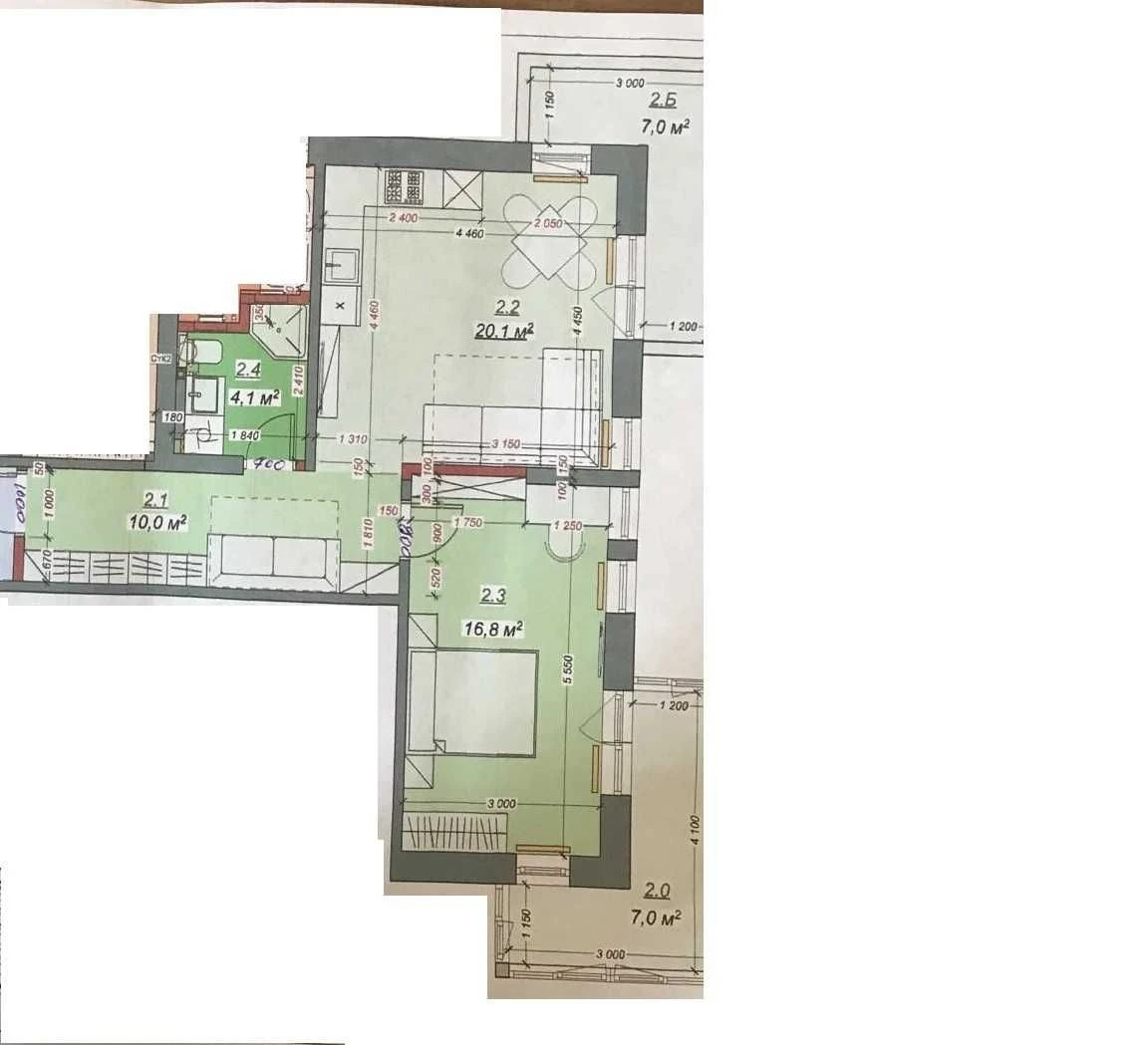 Продаж 2-кімнатної квартири в Щербаківському, 52