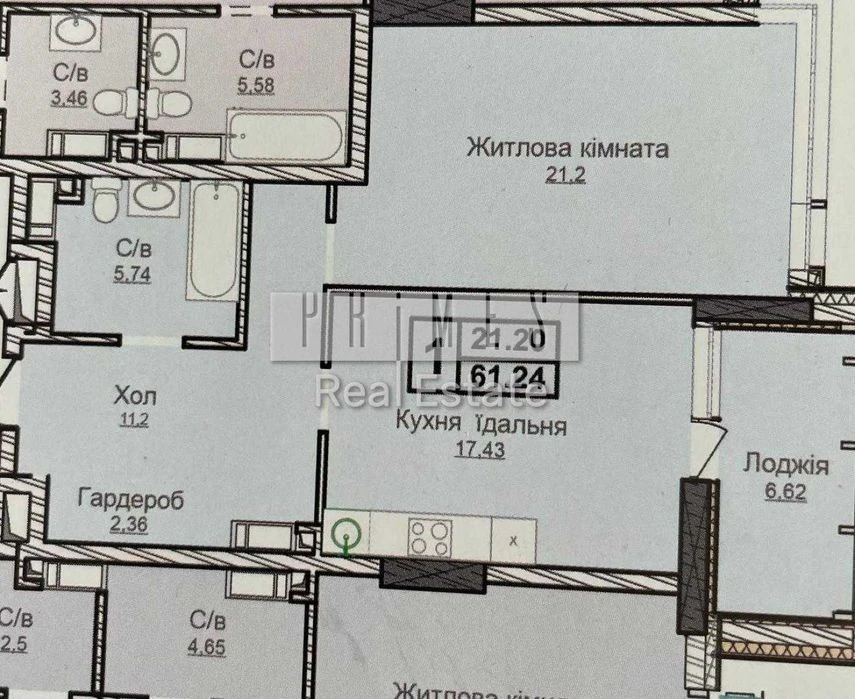 Продаж 2к квартири без ремонту, ЖК Новопечерські Липки, вул.