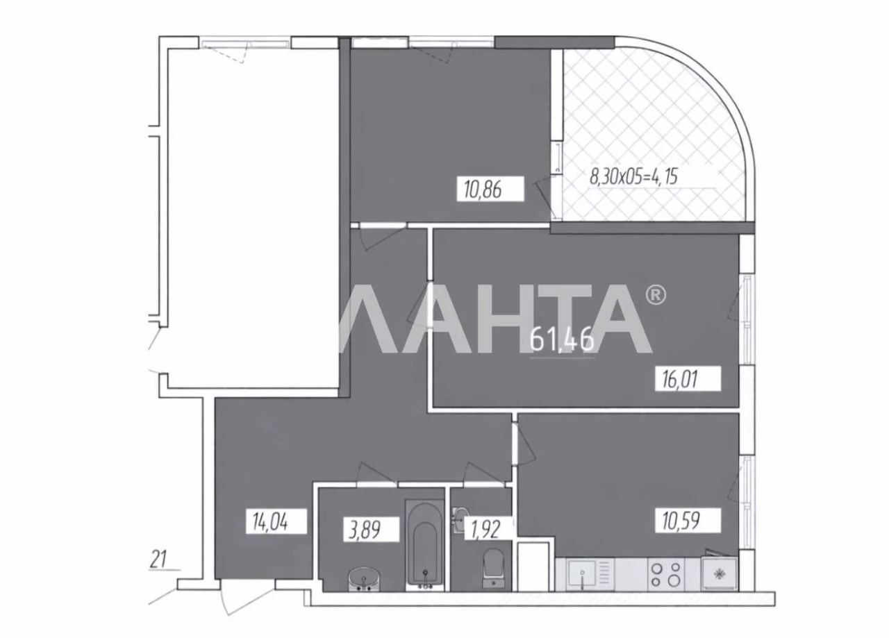 Лучшая цена на 2-комнатную квартиру в ЖК KADORR City на Краснова