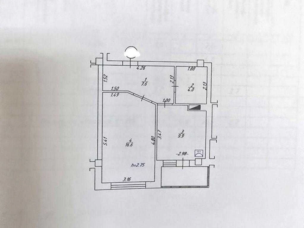 One-bedroom apartment in a new building, renovated