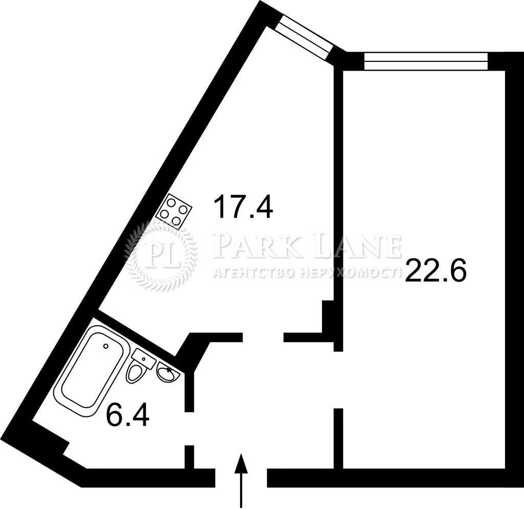 Sale of 1-room apartment, Glushkova Akademika Prospect, 9b, Holosiiv