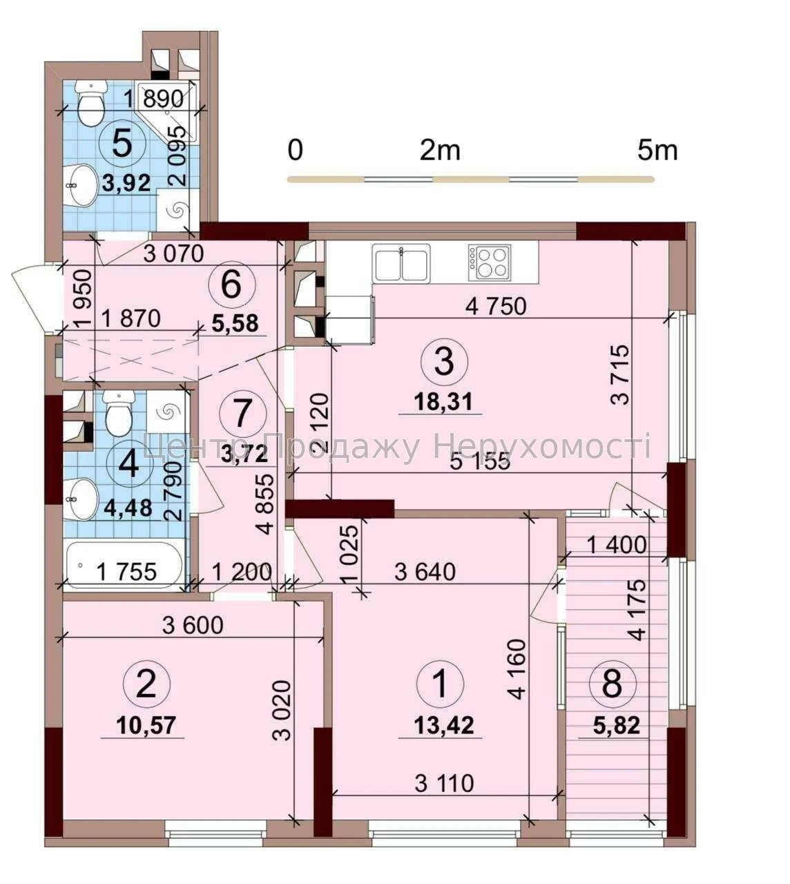 Продаж 2-к квартири, 5/26 поверх, 66. 40 м², ЖК Варшавський