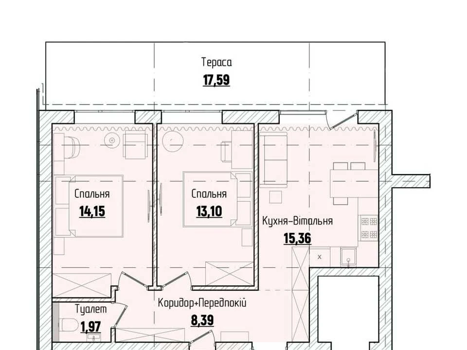 Apartment. Chernivtsi, Hlynna Street