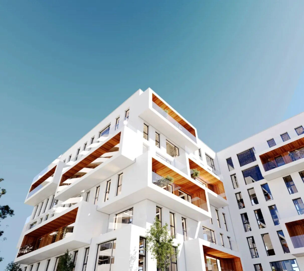 Sale of a 3-room apartment with a living room and two terraces in the Le residential complex