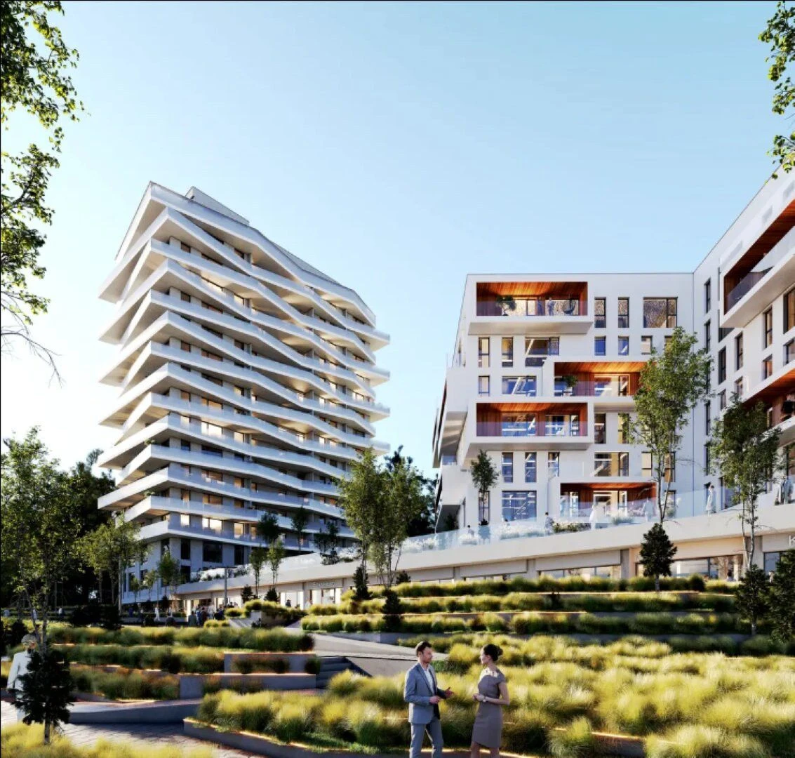 Sale of a 3-room apartment with a living room and two terraces in the Le residential complex