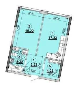 Owner. One-room apartment with a view of the Dnipro. Great residential complex