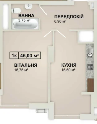1 кімн жк Листопад  ГОТОВА ДО РЕМОНТУ вул Івасюка