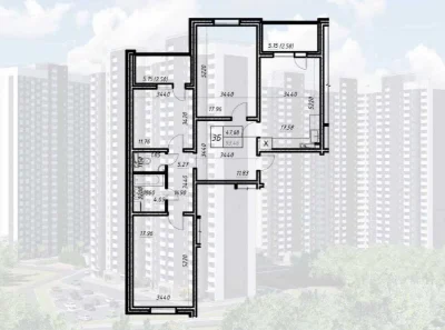Сдам трехкомнатную квартиру (95 м²) в Киеве, Оболонский район