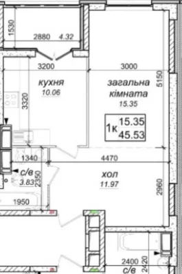 Sale of a spacious 1-bedroom apartment in the "Odessky Bulvar" residential complex
