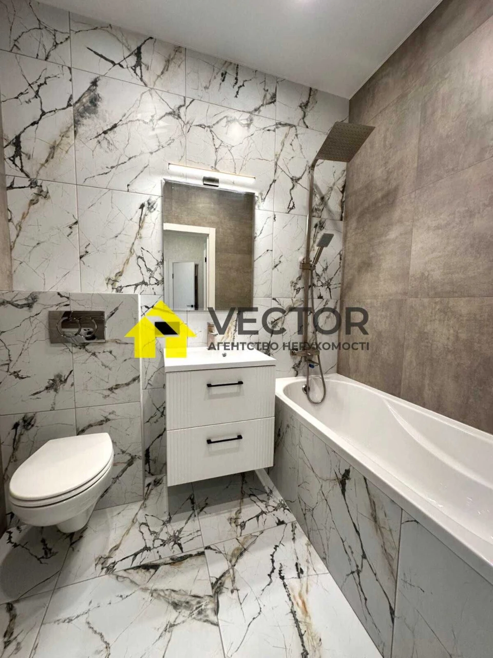 1-комнатная квартира 41 м² с ремонтом. Новостройка. Автономное отопление.