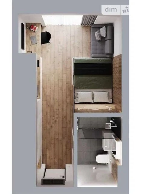 Sale of 1-room apartment 26.7 sq. m. on Olzhycha St. 47, apt. 505 •