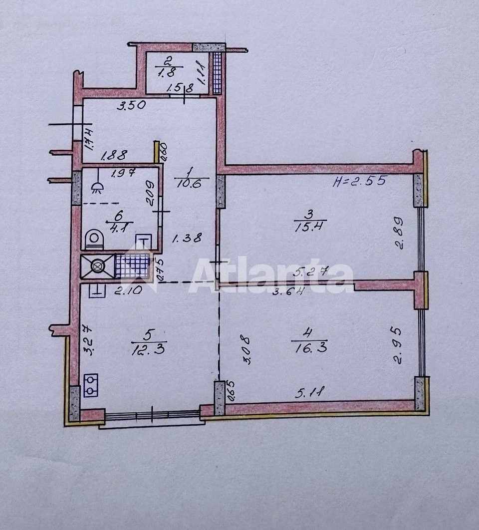 2-bedroom apartment in a new building