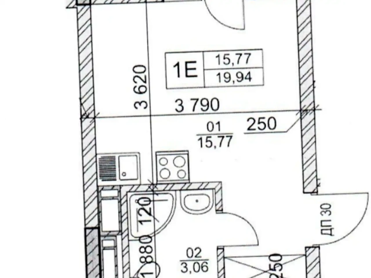 Продаж квартири 1-кімн. 20 м² 10/16 пов.