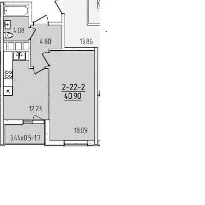 Двухкомнатная квартира в отличном состоянии, ЖК "Kadorr City", 2000 $ / м²