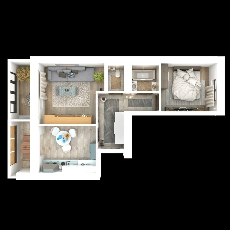Apartment No. 5, 63.7 m2 - Ternopil, Completion Stage