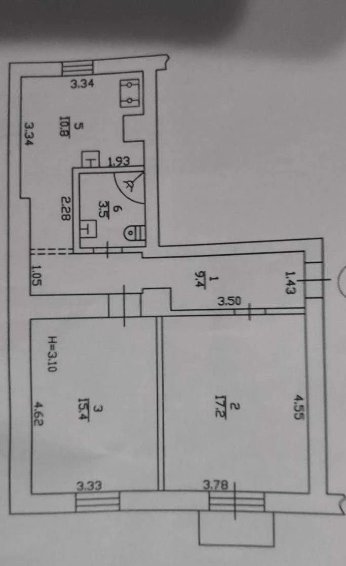 Apartment with major renovation in the Derzhprom Naukova area