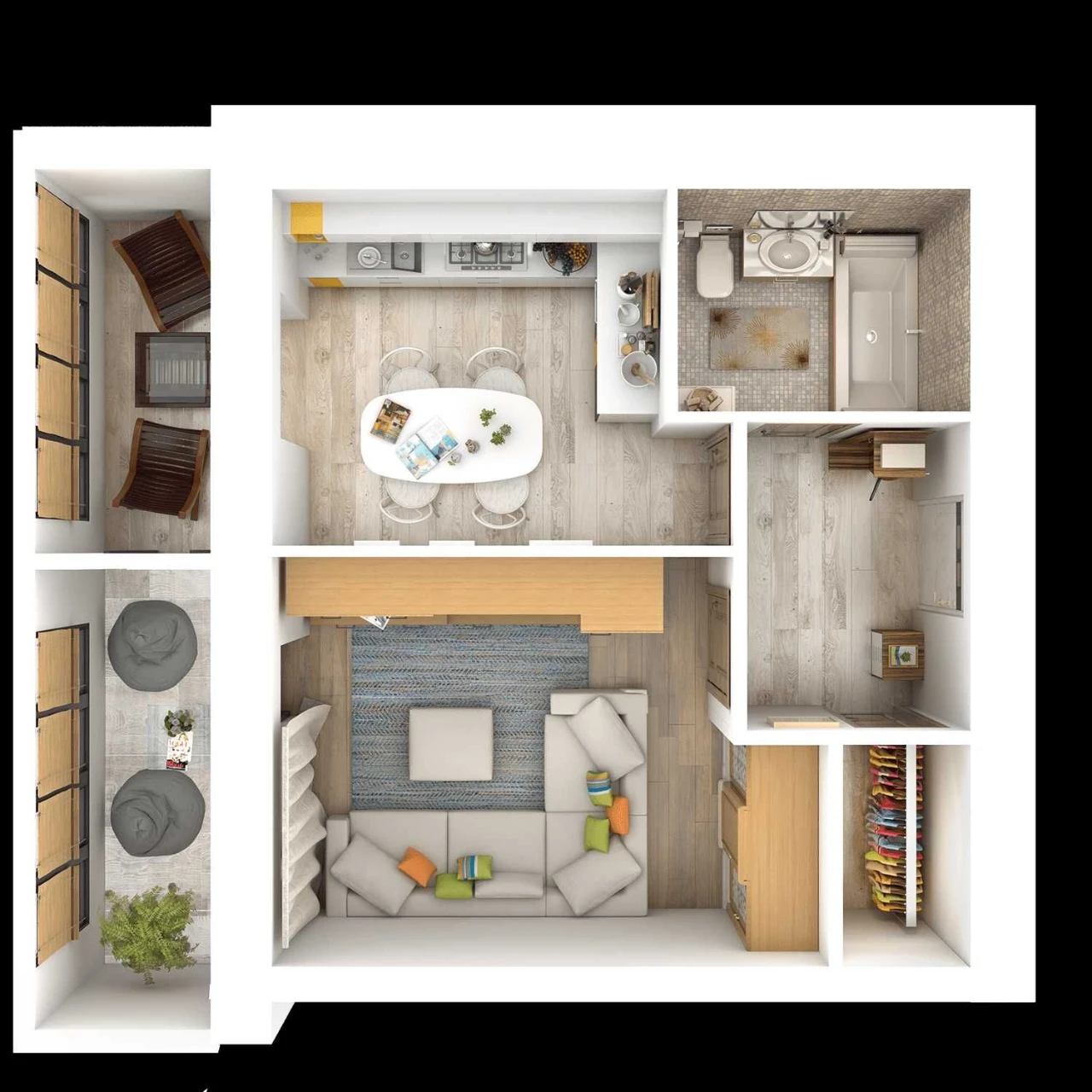 Sale at Notary - Apartment No. 3 - 43.1 m2, Teranpilska Street