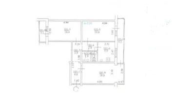 Sale of 3-room apartment 78 m², Evgeniya Konovaltsa street,