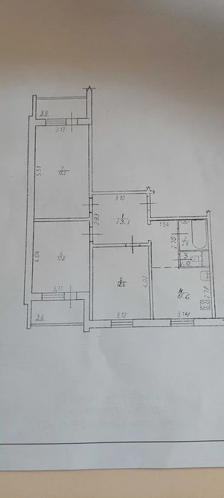 Продаю 3 к.кв по вул.Миколайчука (р-н Каскад) Покращене план
