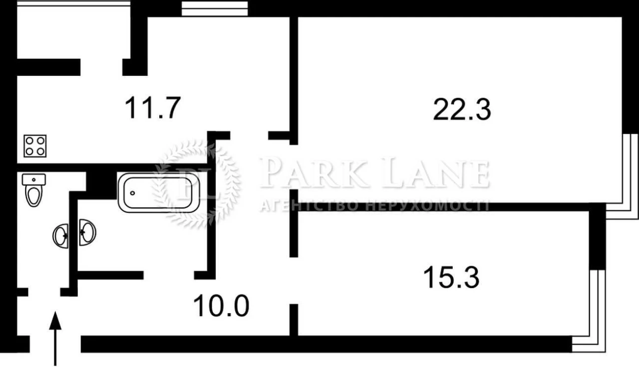 2-комнатная квартира, Клавдийская, 40д, Грюнвальд