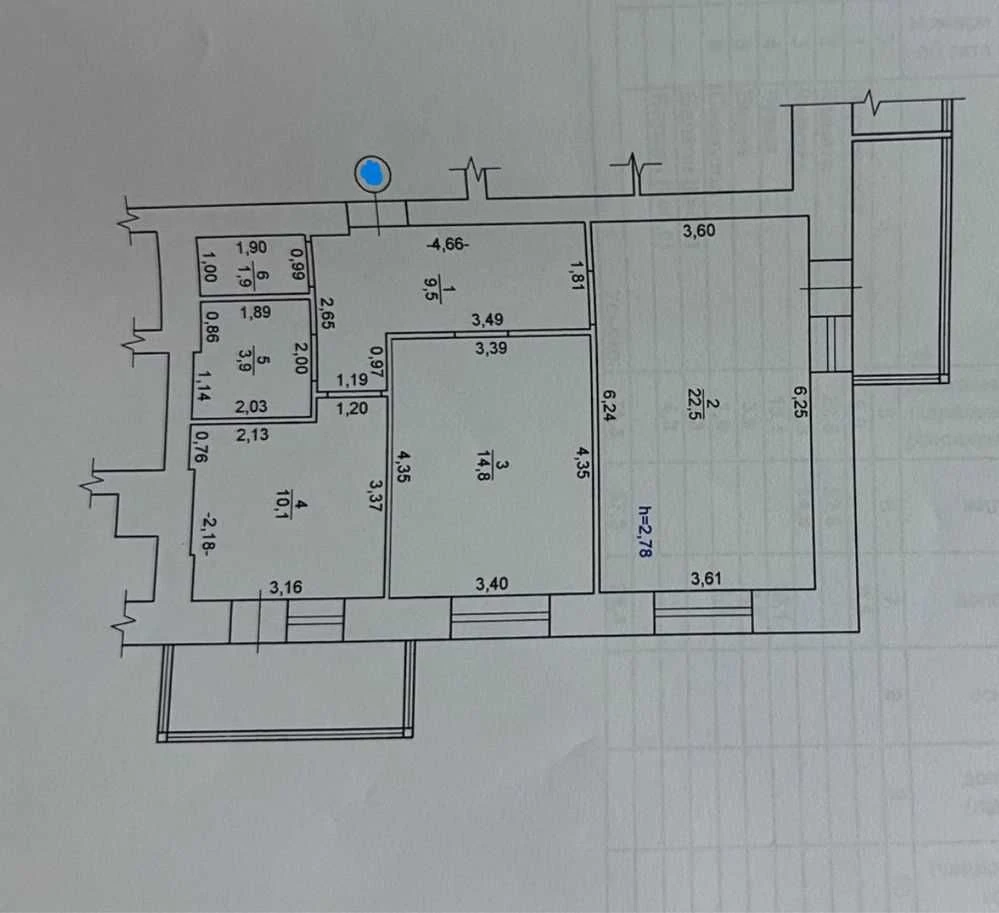 2-bedroom apartment in the Standard residential complex