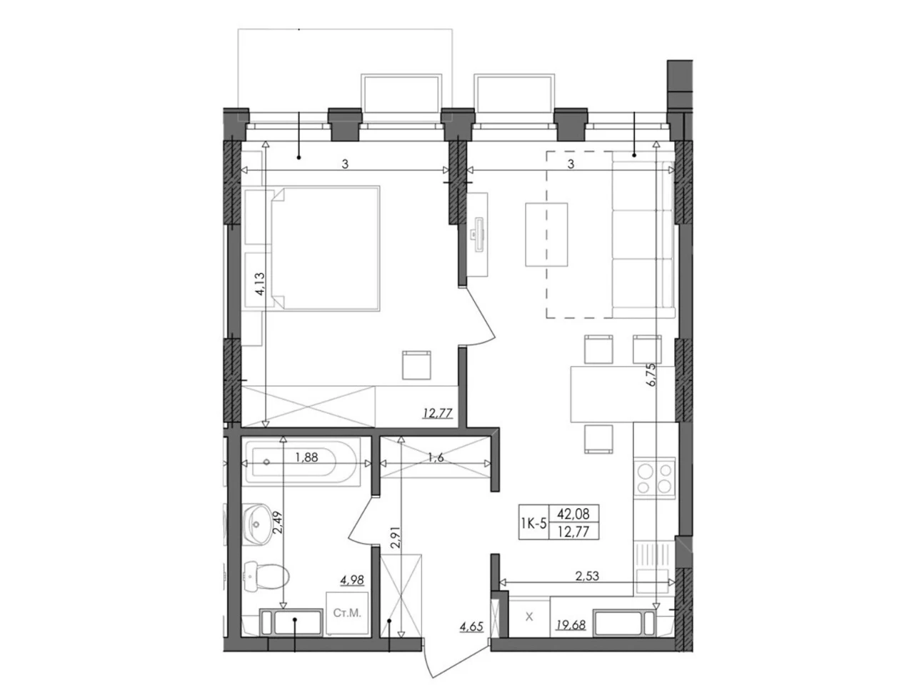 Sale Apartment Holosiiv