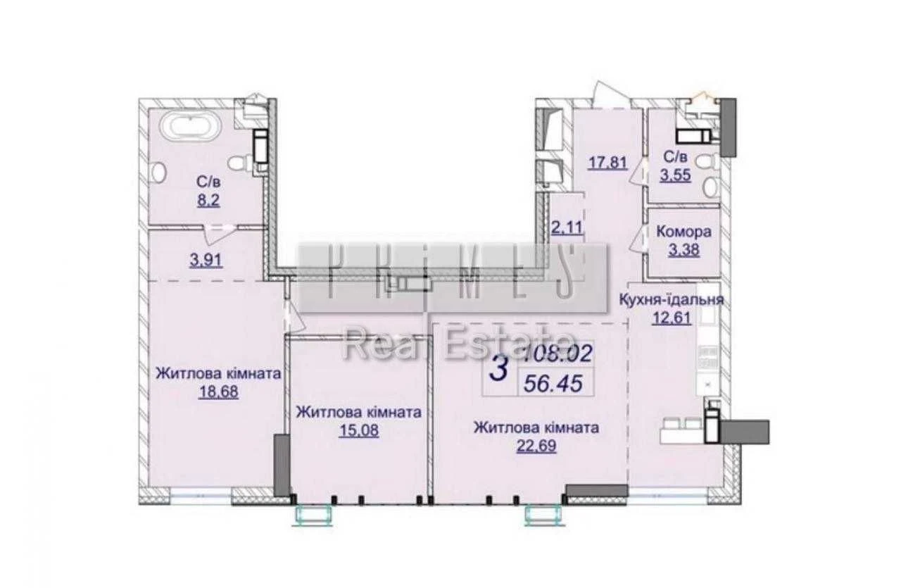 For Sale: 3-bedroom, 108 sq m, Novopecerskie Lipki, Dragomirova Verkholyada